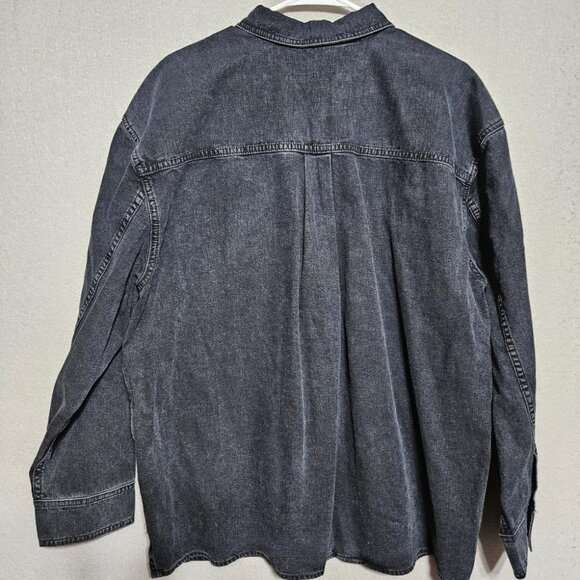 Madewell Drakefield Dark Wash Denim Shirt Shacket Women's Plus Sz XXL - Picture 5 of 9